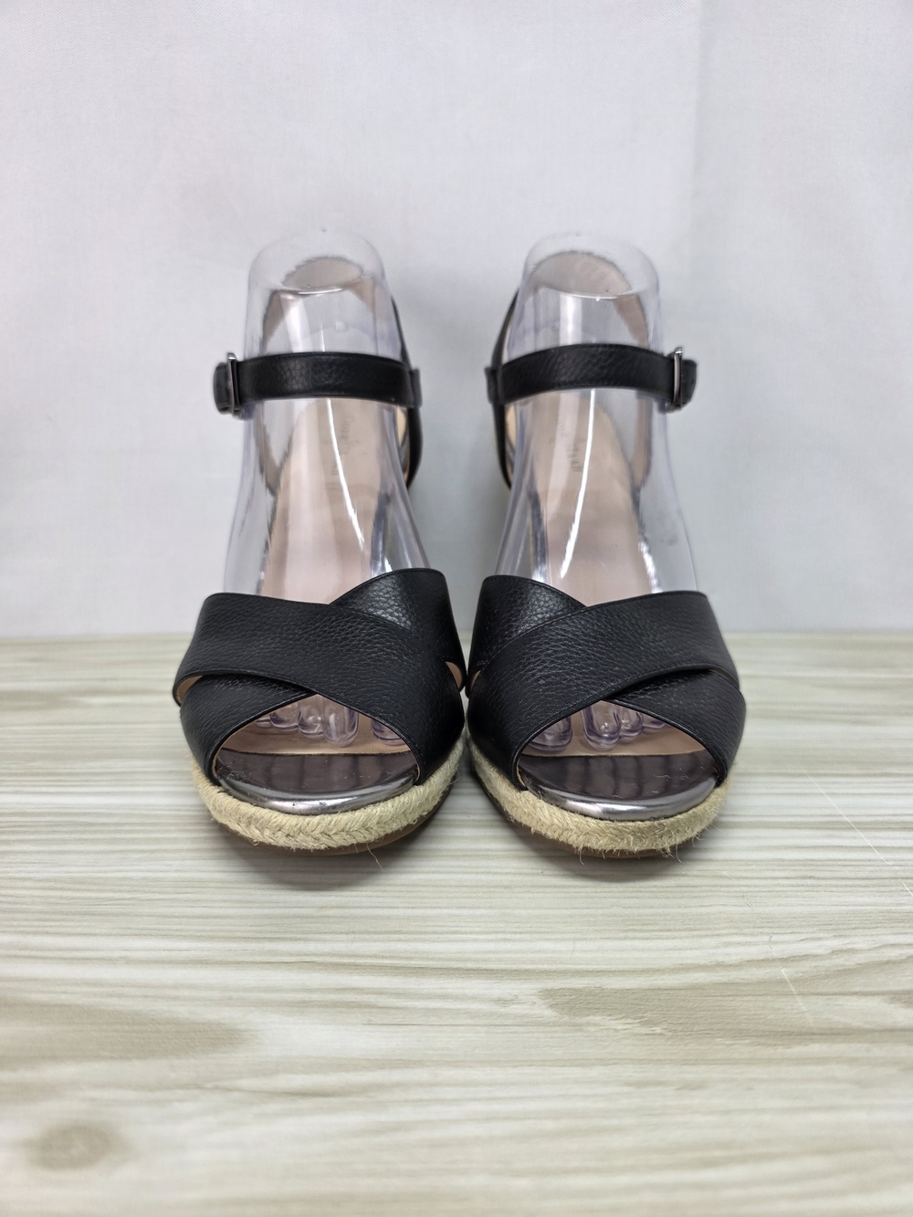 Cole Haan Hart Black Espadrille Wedge Sandals Size 9B - Picture 4 of 11